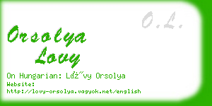 orsolya lovy business card
